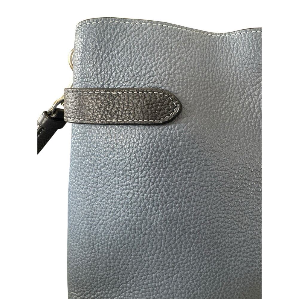 Coach CH188 Hanna Shoulder Bag Pebble Leather Crossbody Washed Chambray Blue - Picture 3 of 16